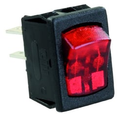 Picture of JR Products 12765 Mini Illuminated Rocker Switch 12V SPST Red/Black