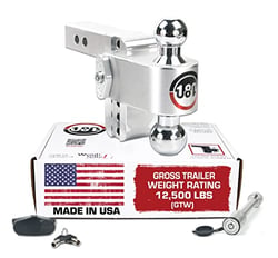 Picture of Weigh Safe CTB4-2-KA 180 Hitch Adjustable Ball Mount 4" Drop 2" Receiver