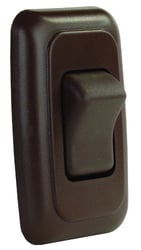 Picture of JR Products 12135 Single Pole Rocker Switch Assembly Brown