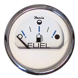 Picture of Faria Instruments 13818 Chesapeake White SS 2" Fuel Level Gauge Metric