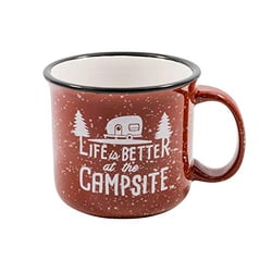 Picture of Camco 53235 Life Is Better At The Campsite Coffee Mug 14oz Speckled Red