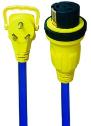 Picture of AP 1600588 30-Amp to 50-Amp RV Power Cord Adapter, 25-Foot 10/3 STW Locking Cable