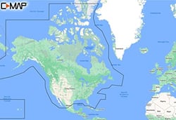 Picture of C-Map M-NA-Y200-MS Discover North America Marine Chart with 12-Month Updates