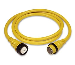Picture of Marinco 6153SPP-25 50 Amp 125V Shore Power Cable 25 Foot Yellow