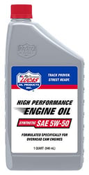 Picture of Lucas Oil 10101 High Performance Synthetic SAE 5W-50 Motor Oil - 1 Quart