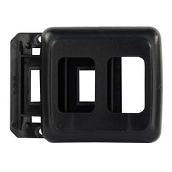 Picture of JR Products 12315 Double Switch Wall Plate with Base - Black