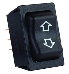 Picture of JR Products 12295 Momentary On-Off-On Rocker Switch Black
