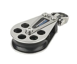 Picture of Schaefer Marine 505-05 Single Block 51mm Delrin Sheave Stainless Steel