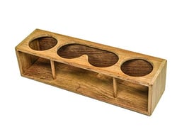 Picture of Whitecap Industries 62632 Teak Four Drink Holder Binocular Rack