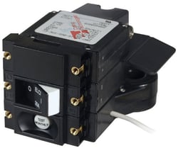 Picture of Blue Sea Systems 3102100 A-Series ELCI Main Circuit Breaker Double Pole 120V AC 30A Flat Rocker