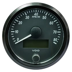 Picture of VDO Gauges A2C3833020030 SingleViu 80mm Tachometer 8000 RPM