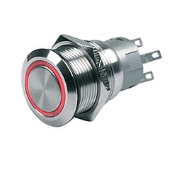 Picture of BEP Marine 80-511-0006-00 Push Button Switch 24V Momentary (ON)/OFF Red LED