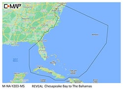 Picture of C-Map M-NA-Y203-MS REVEAL Coastal Chart Chesapeake Bay to Bahamas