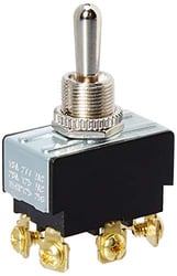Picture of BEP Marine 1002012 Chrome Plated Toggle Switch DPDT (On)-Off-(On) Momentary