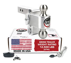Picture of Weigh Safe LTB42KA Adjustable Ball Mount 4" Drop 2" Receiver 12,500 GTW