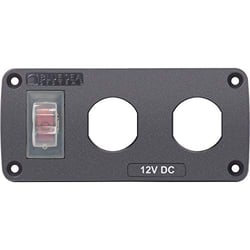 Picture of Blue Sea Systems 4364BSS Water-Resistant Accessory Panel with 15A Circuit Breaker