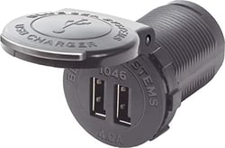 Picture of Blue Sea Systems 1046 48V Dual USB Charger Socket Mount