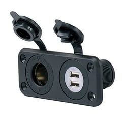 Picture of Marinco 12VCOMBO SeaLink Deluxe Dual USB Charger & 12V Receptacle