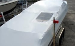 Picture of Dr. Shrink DS-3648W 36" x 48" Zipper Access Door White - Shrink Wrap Cover Door