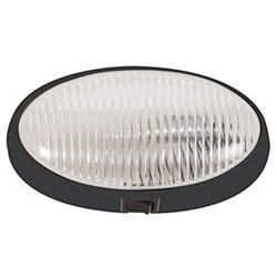 Picture of Optronics RVPL7CBFS Oval RV Porch Light with Switch Black Housing Clear Lens