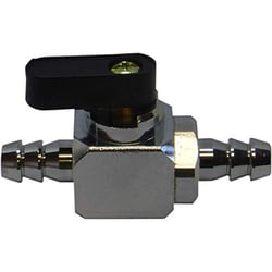 Picture of Helix Racing Products 1195560 In-Line Fuel Valve 3/8 Inch Chrome Brass 3-Way Toggle
