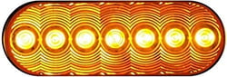Picture of Peterson Fluid V821KA7 LED Grommet Mount Turn Signal Light Amber Oval 7 Diode