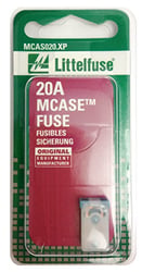 Picture of Littelfuse MCAS020XP MCASE 32V 20 Amp Automotive Cartridge Fuse Blue