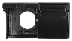Picture of JR Products 0512115 Duplex Outlet Cover with Weatherproof Gasket - Black