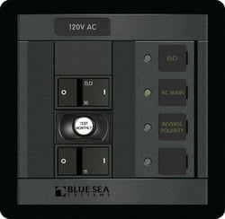 Picture of Blue Sea Systems 1190 ELCI Main Circuit Breaker Panel 30A Double Pole with 1 Position
