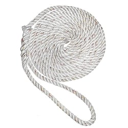 Picture of New England Ropes C6050-20-00050 Premium 3-Strand Nylon Dock Line 5/8" x 50' White