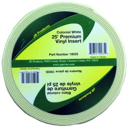 Picture of JR Products 10035 Vinyl Insert Trim Molding Colonial White 1" x 25'