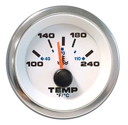 Picture of Sierra 62540P White Premier Pro Water Temperature Gauge 2 Inch