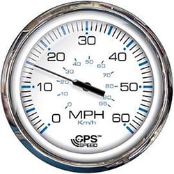 Picture of Faria Instruments 33861 Chesapeake GPS Speedometer 5" 60 MPH White Stainless Steel