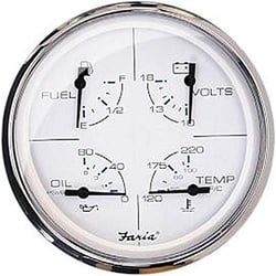 Picture of Faria Instruments 33864 Chesapeake White SS 5" Multifunction Gauge