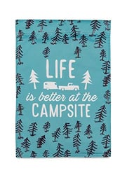 Picture of Camco 53308 Life is Better at the Campsite Garden Flag with Tree Sketch Design