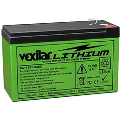 Picture of Vexilar V-100L 12 Volt 9 Amp Hour Lithium Ion Replacement Battery