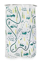 Picture of Camco 53245 Life Is Better At The Campsite RV Shower Curtain with Map Design