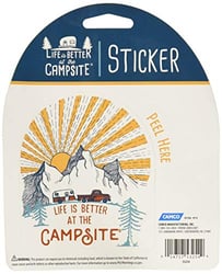 Picture of Camco 53254 Life Is Better At The Campsite Multicolor Sunrise Sticker Decal