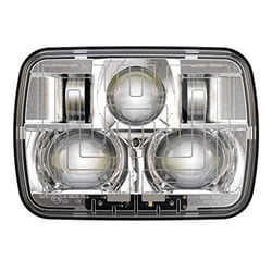 Picture of J.W. Speaker 0554461 Model 8910 Evolution 2 5x7 LED Heated Headlight DOT/ECE RHT Chrome Bezel