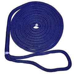 Picture of New England Ropes C5053-20-00025 5/8" x 25' Nylon Double Braid Dock Line Blue