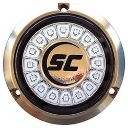 Picture of Shadow-Caster SCR-16-GW-BZ-10 Great White Single Color Underwater LED Light Bronze 16 LED