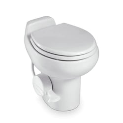 Picture of Dometic 302651001 Traveler 510 Plus White Ceramic RV Toilet with Foot Pedal Flush