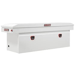 Picture of Weatherguard 128303 Full Deep Saddle Box Steel Crossover Truck Toolbox White 14.3 Cu Ft