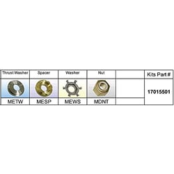Picture of Solas 17015501A Propeller Hardware Kit for Mercury Type E Hub