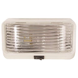 Picture of Optronics RVPL3CFS Rectangular RV Porch Light with Switch Clear Lens White Housing