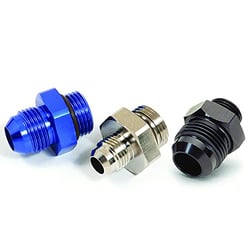Picture of SPEEDFX 577081 Dry Sump Adapter -8AN to -10AN Blue Anodized Aluminum