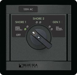 Picture of Blue Sea Systems 1482 Rotary Switch 120V AC 30A 3 Position + OFF
