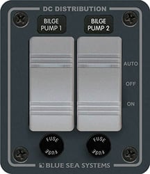 Picture of Blue Sea Systems 8664 Water-Resistant Bilge Panel 2 Contura Switches