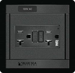 Picture of Blue Sea Systems 1499 360 Panel 120V AC GFCI Dual Outlet