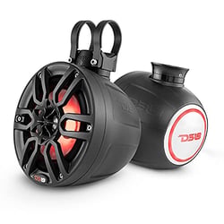 Picture of DS18 NXL-PS6BK 6.5" Marine Tower Speaker Pods with RGB LED Lights 100W RMS Black